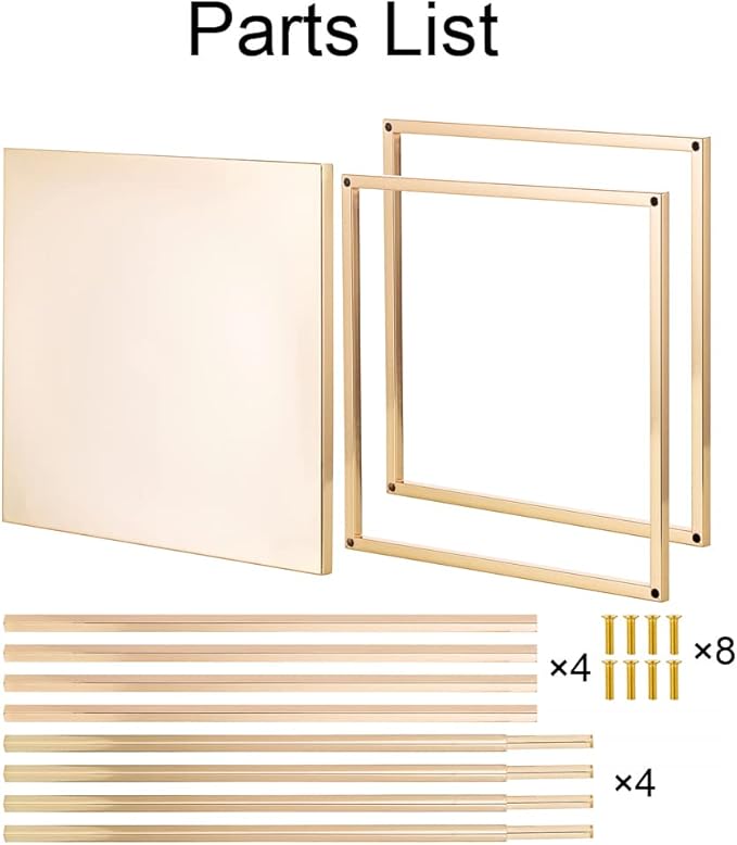 Gold Metal Cube Vase Stand for Wedding Centerpieces, 31.5in Tall, 10 Pcs
