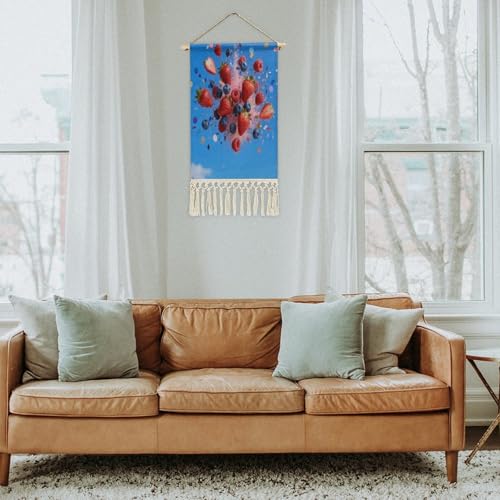 FekiLoot BerryMulti Confetti Wall Painting Fashion Wall Art Popular Wall Hanging Exquisite Wall Decor Natural Tapestry Home Decoration Fringe Wall Decor For Living Room Bedroom Macrame Wall Art