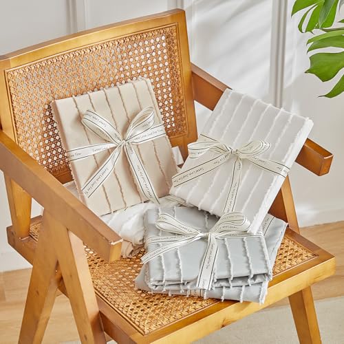 WARMDERN Khaki Striped Pillow Covers Body Pillow Cover Soft Microfiber Stripe Pillow Cases Boho Tufted Stripes Textured Pillowcase with Envelope Closure(Khaki, Body, 20x54 Inches) - color: Khaki-striped, size: 20" x 54" (Pack of 1)