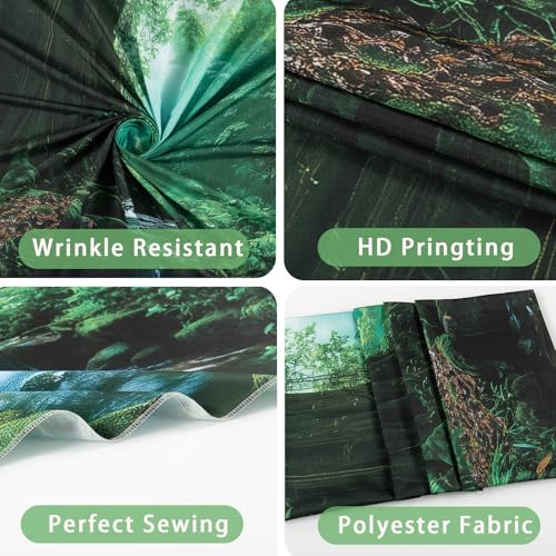 Apdidl Forest Green Nature Wall Tapestry for Bedroom Decor, Misty Landscape Large Tree of Life Tapestries Wall Mural Hanging, Fantasy Scenic Big Tree Rivers Backdrop for Living Room Indoor 51" X 60" - color: Forest Tree Tapestry, size: 60"L x 51"W