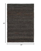 SAFAVIEH Natural Fiber Collection Accent Rug - 2' x 3', Charcoal, Handmade Jute, Braided Woven Design, Ideal for Entryway, Living Room, Bedroom (NF212C) - color: Charcoal, size: 2' x 3' (Rectangular)