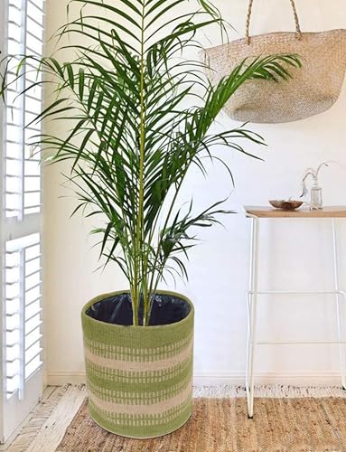 Jute Planter Basket Modern Woven Basket for 8" Flower Pot Floor Indoor Planters, 10” x 10” Storage Organizer Basket Rustic Home Decor, Boho Storage Earth-Friendly Planter (10x10 Inches, Grey 25) - color: Grey 25, size: 10x10 inches