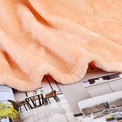 Pink Throw Blanket for Woman Throw Size Coral Pink 50 by 60 Inches for Couch Sofa Bed,Super Soft Plush Cozy and Luxury Warm Bed Blanket for All Season - color: Coral Pink, size: Throw(50"×60")