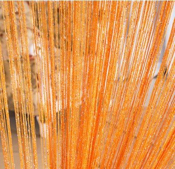ave split Decorative Door String Curtain Wall Panel Fringe Window Room Blind Divider Tassel Screen Home 100cm*200cm (Orange18) - color: Orange18