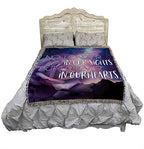 Pure Country Weavers No Longet in Our Sights But Forever in Our Hearts Blanket Rose - Sympathy Bereavement Gift Tapestry Throw Woven from Cotton - Made in the USA (72x54) - color: Our Sights Rose, size: 72" x 54"