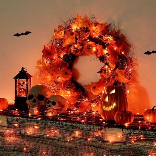 Ineximun 24 Pack LED Fairy Lights Battery Operated 7Ft 20Led Mini String Lights Waterproof Christmas for Mason Jars Bedroom DIY Party Wedding Christmas Decor Orange - color: Orange