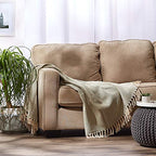 DII Chevron Throw Collection Handloomed Cotton, 50x60, Artichoke - color: Artichoke, size: 50x60"