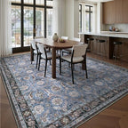 8x10 Area Rugs, Soft Non Slip Low Pile Washable Rug, Boho Modern Rug for Living Room, Bedroom, Dining Room, Blue - color: Blue, size: 8' x 10' (Rectangular)