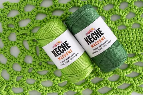3mm Macrame Cord | Crochet Bag Cord, Macrame Rope Supplies for Plant Hangers and Wall Hangings, Polypropylene Strong Durable Easy to Knot, 131 Yards - Yellow 4 Pcs - color: 057 - Yellow, size: 4 SKEINS
