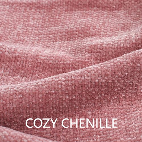 Chenille Throw Blanket for Couch 60"X 80" Twin, Soft Cozy Throws with Fringe Tassel for Bed Sofa Chair Cover, Lightweight Knitted Decorative Boho Blankets for Living Room, Mauve - color: Mauve, size: 60x80 inch