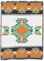 Pure Country Weavers Copper Cactus - Western Tapestry Throw Blanket Woven from Cotton - Made in The USA (72x54) - color: Copper Cactus