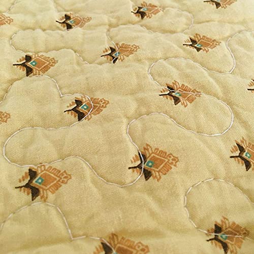 Cozy Line Home Fashions Green Paisley Reversible 100% Cotton Quilted Throw Blanket 60" x 50" Machine Washable and Dryable(Green Paisley) - color: Green Paisley