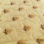 Cozy Line Home Fashions Green Paisley Reversible 100% Cotton Quilted Throw Blanket 60" x 50" Machine Washable and Dryable(Green Paisley) - color: Green Paisley