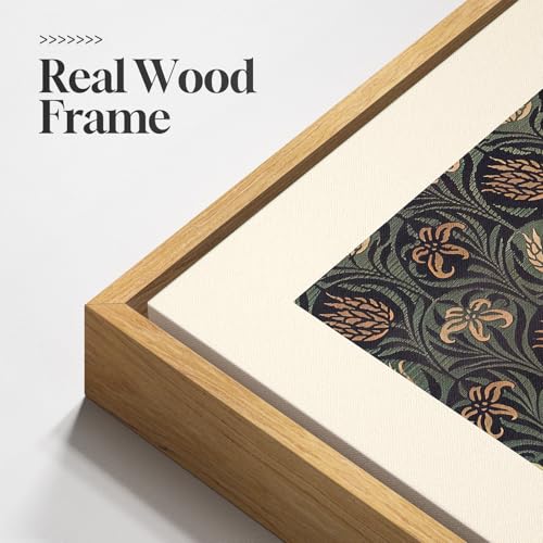 Framed Vintage William Morris Canvas Wall Art Set of 3, Nature Rustic Botanical Artwork for Walls, Retro Classic Floral Illustrations Paintings Pictures for Living Room, Bedroom, Dining Room, Hallway, Office Wall Decor, Total Size 30x60 in - color: Green-