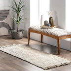Nuloom Daniela Off-White, 2'6" x 6', Handmade, Jute, Tassel, Soft and Textured, High Traffic, Stain Resistant, Easy Clean, Durable Runner for Bedroom, Living Room, Dining Space, Foyer, Entryway - color: Off White, size: 2'6" x 6' (Runner)
