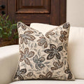 Yangest Flower Pillow Cover 20 x 20 Inches, Nature Chenille Square Throw Pillow Cover Soft Luxury Neutral Accent Couch Pillow Cover for Living Room Bedroom, Beige - color: Beige, size: 20" x 20" (Pack of 1)