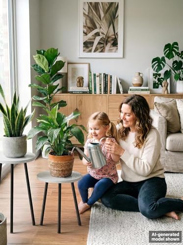 Plant Stand Indoor Tall: Corner Wood Plant Stand 2 Pack Mid Century Modern Decor - Small Round Plant Table for Indoor Plants - Outdoor Plant Holder for Patio Living Room Office (White Marble) - color: White Marble, size: 14"&20"