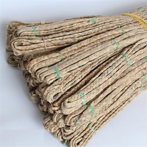Czsycdsf 10 Meter 3 Strand Fiber Natural Corn Husk Braid Weave Braid Materials, Rattan Weave Material Basket Weaving Reed Weaving Supplies Rope for Crafts, DIY Projects and Repair Supplies, 1cm Width - size: 10 Meters (32.8 feet)
