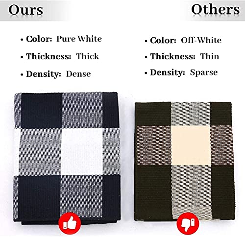 Outdoor Front Door Porch Rug 2x4.3 ft Front Door Rugs Stripe Black White Layering Under Door Mats Rugs. Cotton Woven Checkered Runner, Carpet for Farmhouse Laundry Welcome Deocr