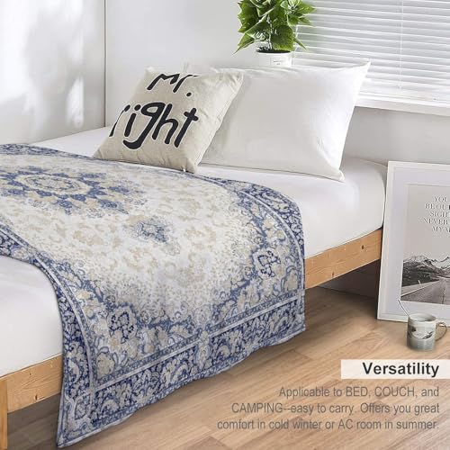 Boho Flowers Throw Blanket,Country Neutral Chic Abstract Floral Art Burlap Linen Farmhouse Pattern Soft Throw Blanket for Couch Sofa Camping Office Travel Home Bedroom Decor All Seasons 30"x40" - color: Boho-17, size: 30x40in