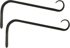 11 inch Plant Hanger, Sturdy Hanging Plant Bracket Outdoor, Hanging Plant Wall Hook Heavy Duty, for Hanging Bird Feeders, Planters, Lanterns, Wind Chimes, Indoor/Outdoor Use, Black, Set of 2