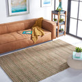 SAFAVIEH Natural Fiber Collection Accent Rug - 3' x 5', Green & Natural, Handmade Boho Stripe Farmhouse Rustic Jute & Cotton, Ideal for High Traffic Areas in Entryway, Living Room, Bedroom (NFB656Y) - color: Green/Natural, size: 3' x 5' (Rectangular)