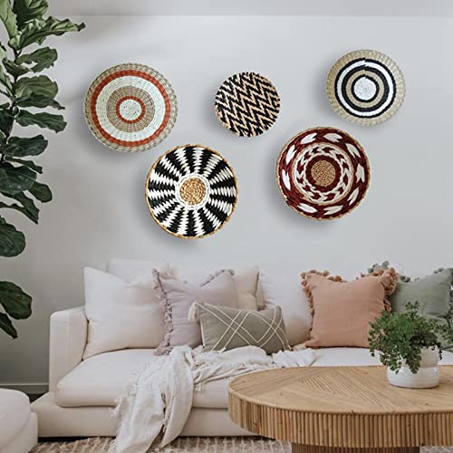 Duiaynke Woven Decor, Hanging Baskets Unique Tapestry for Hallway Bedroom Living Room Home Decorations (Black 20cm) - color: Black 20cm