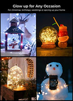 Brightown 12 Pack Led Fairy Lights Battery Operated String Lights Waterproof Silver Wire 7 Feet 20 Led Firefly Starry Moon Lights for DIY Wedding Party Bedroom - color: Warm White & White, size: 12 Pack
