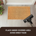 KANKUN Coco Coir Door Mat with Heavy Duty Backing, Welcome Doormat (17" x 30"), Doormat Entrance (Plain - 8Pack) - color: Plain - 8pack