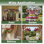 4 Pack 14 Inch Hanging Baskets for Plants Outdoor Metal Hanging Planter Basket with Coco Coir Liner Hanging Flower Baskets Hanging Flower Pots Holder for Garden, Patio(Butterfly) - size: 14 Inch, style: Contemporary