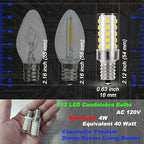 E12 LED Bulb Dimmable Equivalent 25W-40W 4000K Natural White Candelabra Base AC120V 450lm 4W T6 C7 E12 Candle Small Base for Ceiling Fan Chandelier Pendant Lighting Salt Lamp Wall Sconce, 4 Pack - color: 4000k Natural White, size: 4 Watt-Dimmable-4 Pack