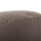 Howard Elliott Collection Barbet Round Foot Pouf Ottoman with Removable Zipper Cover, Woven Polyester Fabric Filled with Fiber and EPS Beads for Footrest or Extra Seating, 22x22x15 Inch, Chocolate - color: Brown