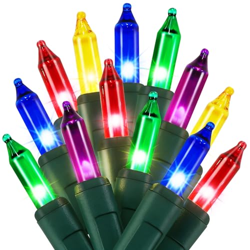 Multicolor Christmas String Lights, 100 Count, Incandescent Mini Christmas Lights, Connectable Xmas Tree Light for Indoor Outdoor Garland Birthday Holiday Wedding Festival Party - color: Multicolor