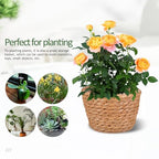 TOYANDONA 2pcs Modern Woven Plant Pots Natural Woven Planter Baskets Liner for Indoor Outdoor Random Color 5.1 inch