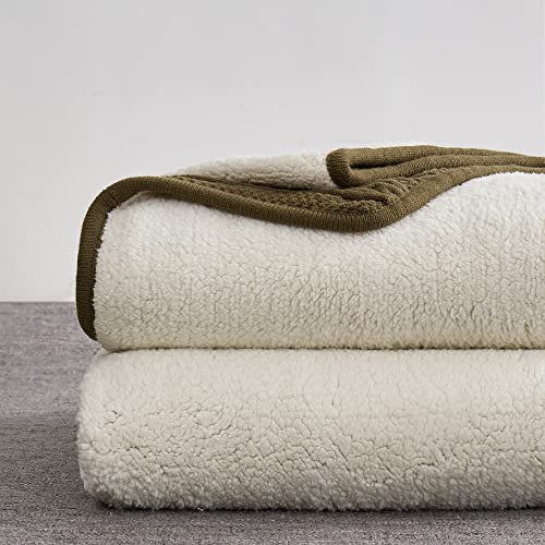 Longhui bedding Dark Brown Acrylic Cable Knit Sherpa Throw Blanket - Thick, Soft, Big, Cozy Dark Brown Knitted Fleece Blankets for Couch, Sofa, Bed - 50 x 63 Inches - color: Dark Brown, size: 50" x 63", Standard