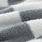 Carriediosa Checkered Throw Blanket 50" X 60", 400GSM Ultra Soft Microfiber Fuzzy Fluffy Reversible Cute Preppy Knitted Blankets Cozy Plush Fall Throws for Couch, Bed, Sofa, Grey - color: Check - Grey, size: 50" X 60"
