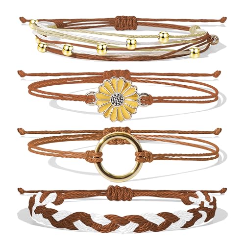choice of all String Bracelets for Women Boho Wave Surfer Beach Wear Cute Bracelets Set Summer Friendship Jewelry Accessories Beach Stuff - color: B3:purple beach surfer bracelets