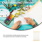 Blank Cotton Canvas Panels 3Pcs White Cotton Canvas Wooden Framed Artist Canvas Board with Hanging Rope for Acrylic, Oil, and Art Projects, Acrylic Pouring 11.7 * 8.2''