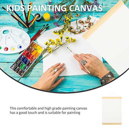 Blank Cotton Canvas Panels 3Pcs White Cotton Canvas Wooden Framed Artist Canvas Board with Hanging Rope for Acrylic, Oil, and Art Projects, Acrylic Pouring 11.7 * 8.2''