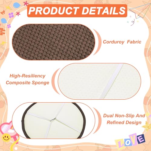uxcell Round Stool Cushion, 10 x 10 Inch Round Seat Pads with Elastic Straps, Anti-Slip Soft Round Pad Chair Seat Cushions for Dining Chairs Kitchen Bar High Stool, Coffee - color: Coffee, size: 10 x 10 Inch