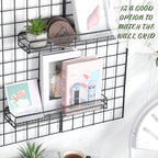 4 Pcs Metal Wire Mesh Basket for Gridwall Black Hanging Wire Mesh Basket with Hook Wall Mounted Organizer for Home Wall Display (Small) - size: Small