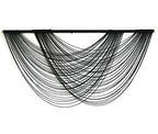 Flber Macrame Wall Hanging Black Boho Wall Decor Large Boho Yarn Tapestry Living Room Bedroom Home Wall Decor 57" W x27 L
