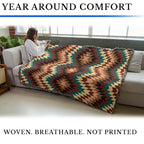 Pure Country Weavers Sandy Hills - Western Tapestry Throw Blanket Woven from Cotton - Made in The USA (72x54) - color: Sandy Hills
