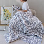 MH MYLUNE HOME Ultra Soft Leopard Throw Blanket (50x60 inches) Microfiber Blanket Plush Warm Reversible Cheetah Blanket Snow Leopard Pattern Throw for Couch Bed Sofa - White Gray, 50"x60" - color: Leopard Gray, size: 50"x60" - 550 GSM