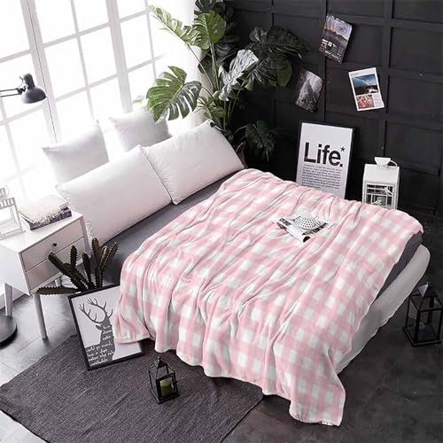 Christmas Throw Blankets, Rustic Pink White Buffalo Check Plaid Pattern Soft Fleece Blanket Decorative for Home Sofa Couch Chair Living Bedroom,40x50 Inches, Farmhouse - color: Christmas-hzf06147, size: 40x50 Inch