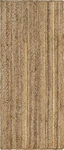 Unique Loom Braided Jute Collection Area Rug - Dhaka (2' 7" x 6' 1" Runner, Natural) - color: Natural, size: 2'7" x 6'1" (Runner)