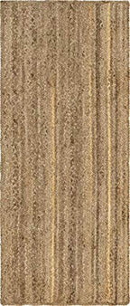 Unique Loom Braided Jute Collection Area Rug - Dhaka (2' 7" x 6' 1" Runner, Natural) - color: Natural, size: 2'7" x 6'1" (Runner)
