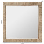 bali & pari Geralyn Japandi Natural Seagrass Square Wall Mirror
