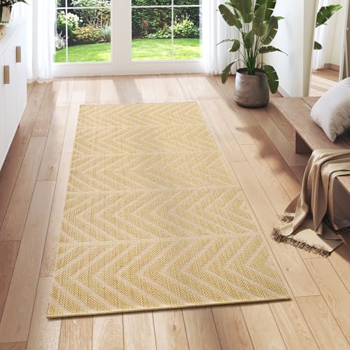 2x5 Ft Runner Rug Non Slip Washable, Hallway Runner for Kitchen Floor, Low Profile Laundry Room Mat, Easy Clean Woven Carpet for Entryway Narrow Hall, Brown - color: Brown-c, size: 2' x 5'