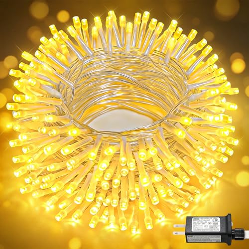 66FT 200 LED Outdoor String Lights, Plug in Connectable Christmas Lights Indoor, Waterproof 8 Modes String Lights for Outside Bedroom Garden Yard Wedding Party Decorations, Warm White - color: Warm White, size: 66ft 200LED